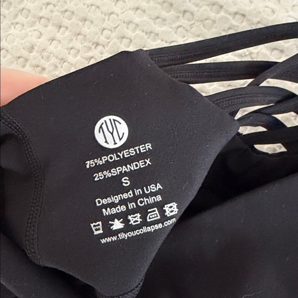 TYC Black Crisscross Leggings - Picture 3 of 4